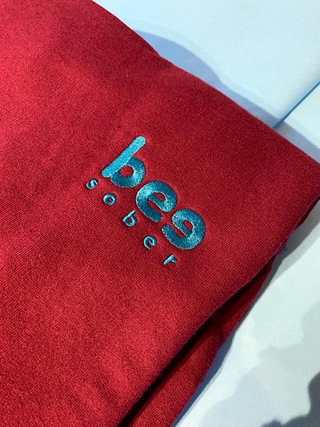 Bee Sober Girlie Hoodie Embroidered Logo