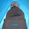 Embroidered Bee Bobble Hat
