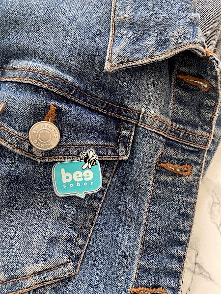 Bee Sober Pin Badge